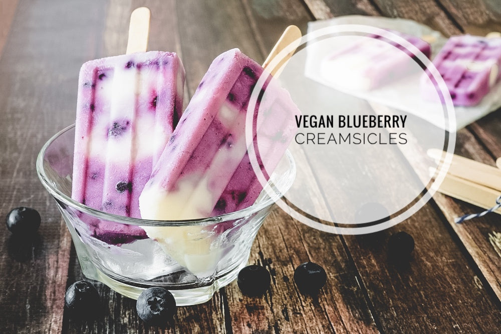 PopsicleLab - Vegan Blueberry Creamsicles